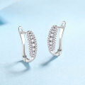 wholesale Pure Silver Ear Studs with Moissanite Inlaid, Women's Versatile and Minimalist Personalized Earrings, Cross-Border Wholesale Direct from Manufacturers-0-1