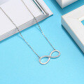wholesale S925 Sterling Silver Infinity Symbol Zirconia Collarbone Necklace, Cross-Border Bestseller, Direct from Manufacturer-0-4