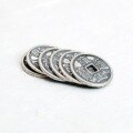 wholesale Pure silver antique handmade DIY accessory pendant of the five or six emperors ancient coins, Kangxi and Qianlong bracelet weaving rope fittings-0-1