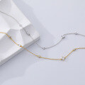 wholesale 925 Sterling Silver Women's Small Ins Fashion Stackable Zircon Collar Necklace Cross-border Wholesale-0-1