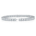 wholesale 925 Silver Tennis Bracelet with Classic Four-Prong 03ct 05ct 1ct Full Circle D Color VVS Moissanite-0-4