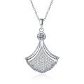 wholesale S925 Sterling Silver Moissanite Necklace for Women, Dress Necklace, Fashionable and Versatile High-End Sense, Holiday Gift for Girlfriend-0-4