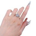 wholesale S925 Silver New Style 15 Carat Solitaire Hand-Tied Flower Ring Luxury Fashion Daily Elegant-0-4