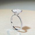 wholesale PT950 plated 925 silver, 4-carat D-color moissanite ring,-0-3