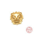 wholesale S925 Sterling Silver Hip Hop Lion Head Piercing Bead Spiral Ear Cartilage Stud-0-5