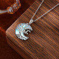 wholesale S925 Sterling Silver Moonstone Moon Pendant European and American Luxury Style Tree of Life Necklace for Women-0-1