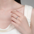 S925 Silver Full Moissanite Bubble Ring for Women, Minimalist and Versatile-0-2