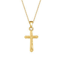 wholesale 925 Sterling Silver European and American Cross-border Best-selling Trendy Women's Luxury High-end Cross Pendant Necklace-14K gold 2.45g>925 silver