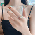 wholesale S925 sterling silver retro geometric irregular ring hip-hop sweet cool style design Thai silver index finger ring for women-0-2