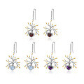 wholesale 925 Silver Designer High-End Natural Topaz Earrings, Tree of Life Collection Gemstone Stud Earrings-0-3