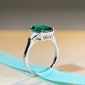 wholesale S925 Sterling Silver New Emerald Cut Ring Pagoda Cut 5 Carat Square Ring Women-0-2