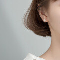 wholesale S925 Sterling Silver Korean Style Simple and Elegant Pearl Ear Clasp, Fashionable Sweet and Unique Ear Jewelry G7363-0-1