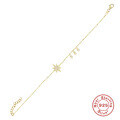 wholesale S925 Sterling Silver Plated K Gold Octagonal Star Diamond Inlaid Bracelet, Viral TikTok Accessory-0-5