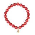 wholesale Gold-plated 925 Silver New Chinese Style Gourd Fu Character Hand-woven Emperor's Sand Bracelet with High-Content Cinnabar Beads-0-4