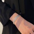 wholesale S925 Sterling Silver Eternal Three Lifetimes Multi-Loop Sparkling Bracelet for Women, Korean New Style, Versatile and High-End, TikTok Internet Famous Hit-0-0