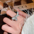 wholesale Silver Jewelry New Bow Ring Wholesale Ins Fashion Women's Jewelry Dropshipping-0-1