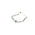wholesale S925 Silver Inlaid Natural Jadeite Type A Hot Green Ice Species Multi-Grain Bracelet Live Streaming Supply Chain-0-4
