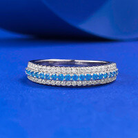 wholesale Metal S925 Sterling Silver, Palailba Row Diamond Ring for Women, Daily Wear Light Luxury Versatile Style Ring Design-R1095 Hyland Ring No.9