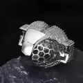wholesale Metal Rhinestone Hip-Hop Cross-Border New Dollar Sign Ring for Men Wholesale-0-2