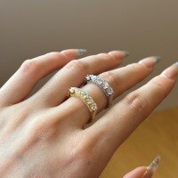 wholesale S925 Silver Cross-Border Live Streaming Women's Light Luxury Fashion Full-Zirconia Ring European and American Cross-Border Ready-to-Ship-DY121366-SK-WH 6