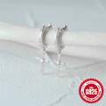wholesale S925 Sterling Silver Cross Diamond-Studded Ear Cuff, a popular minimalist and chic ear accessory-0-3