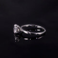 wholesale S925 Sterling Silver High-End 1ct Zircon Four-Prong Eagle Claw Single Stone Engagement Ring with Zircon-0-1