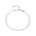 wholesale S925 silver blade chain women's Korean-style elegant new minimalist silver-plated bracelet live-streaming e-commerce export jewelry-0-2