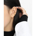 wholesale S925 Sterling Silver Korean Version INS Niche Design Double-Layer Twisted Wave Texture Ear Cuffs for Non-Pierced Ears-0-3