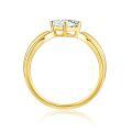 wholesale 18K Gold Simple Lab-Grown Diamond 07 Carat Princess Cut Solitaire Engagement Ring for Women Light Luxury-0-3