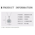 Metal Pendant Necklace with D Color Moissanite, Waterdrop Hollow Design-0-16