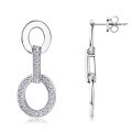 S925 Sterling Silver D-color Moissanite Bow Earrings-0-44