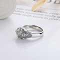 wholesale S925 sterling silver retro Chinese style Pi Xiu coin auspicious open ring trendy index finger ring-0-3
