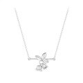 wholesale S999 Silver Maker's Two Summer Lily of the Valley Necklace, Fashionable, Luxurious, Versatile, Niche Design, Advanced Collarbone Chain-0-4