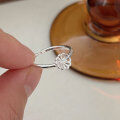 wholesale S925 Sterling Silver Korean Style Floral Ring for Women, Adjustable Open Minimalist Dainty Stackable Ring-0-0