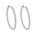 wholesale S925 Sterling Silver Cross-Border New Moissanite Circle Earrings, Minimalist High-End Women's Silver Jewelry Wholesale-0-4