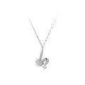 wholesale S925 Sterling Silver Maker Small Rabbit Necklace Summer Light Luxury Niche Design Sense New High-End Internet Popular Explosive Collarbone Chain-0-4
