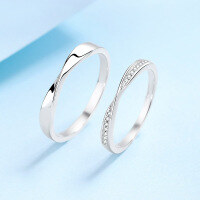 wholesale Pt950-plated S925 sterling silver with precision-cut moissanite, TikTok best-selling couple's rings, fashionable and minimalist wholesale-6.4 points women's ring size 14