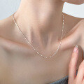 wholesale 999 Silver Sweet and Stylish Minimalist Full Lip Chain Necklace Y02075-0-0