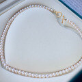 wholesale Metal material first, manufacturer wholesale natural freshwater pearl necklace 5A freshwater pearls 5-6mm near-round pearl necklace supply chain-0-0