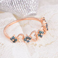 wholesale 18K Rose Gold New Literary Retro Genuine Sapphire Ring for Women, Fashionable 9K Gold Inlaid Blue Zircon Hand Jewelry-0-1