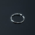 wholesale S925 Sterling Silver Twisted Wave Ring for Women, Korean Style Minimalist Dainty Adjustable Open Stacking Ring or Pinky Ring J8842-0-4