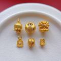 wholesale Gold-plated 925 ancient silver accessories Lily of the Valley Chubby Fu pendant, bride A'Dai hamburger bead, small waist spacer bead DIY-0-2