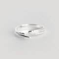 wholesale S925 Silver Leaf Ring Open-Ended Tail Ring Engraved Silver Jewelry J0288-0-3