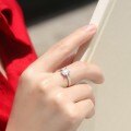 925 Silver Rectangular Moissanite Octagon Ring Simple Luxury Women's Jewelry-0-1