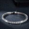 wholesale 925 Silver Tennis Bracelet with Classic Four-Prong 03ct 05ct 1ct Full Circle D Color VVS Moissanite-0-1