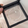 wholesale S925 Sterling Silver Full Body A Few Grams of Crushed Silver Star Bracelet Simple Minimalist Small Super Sparkly Girly Heart Best Friend String-0-5