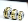 wholesale 925 Sterling Silver Peace Amulet Mantra Rotating Antique Style Play Beadwood Buddhist Bead Bracelet Separator Bead Bracelet DIY Accessories-0-0