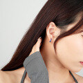 wholesale 925 Sterling Silver Small Batch Cobalt Blue Enamel Hoop Earrings for Women,。-0-3