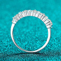 S925 Sterling Silver Full Moissanite Women's Ring, Elegant Daily Wear-0-1