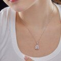 wholesale S925 Sterling Silver European and American Cross-Border Women's Rhombus Zircon Necklace, High-End and Elegant for E-Commerce Live Streaming and Wholesale-0-3